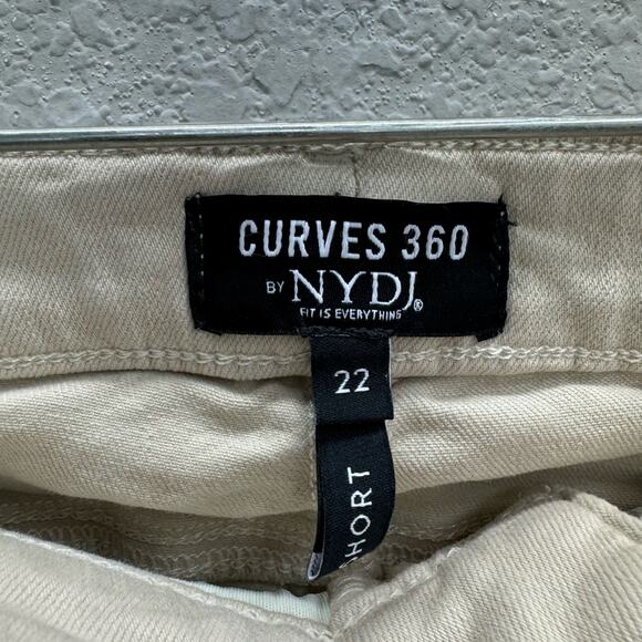 NYDJ Jeans Women's Plus Size 22 Short Tan Curves 360 Slim Straight New - Picture 3 of 6